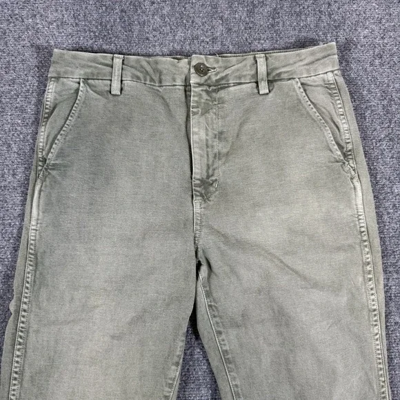 AMO‎ Pants Womens 28 (Fits 30x25) Green Easy Trouser Surplus USA Made Stretch - Picture 3 of 15